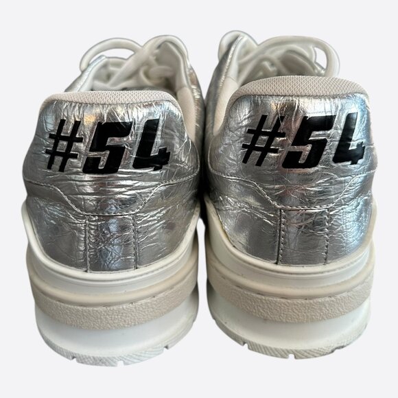 Louis Vuitton Silver & Orange Trainers - Picture 4 of 8